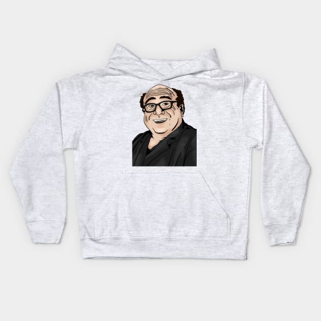 Danny DeVito Kids Hoodie by Black Snow Comics